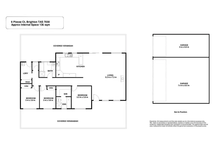 Floorplan of Homely house listing, 6 Piesse Court, Brighton TAS 7030