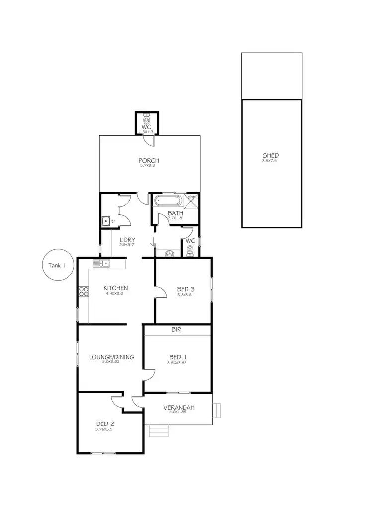 Floorplan of Homely house listing, 66 Matilda Street, Port Lincoln SA 5606