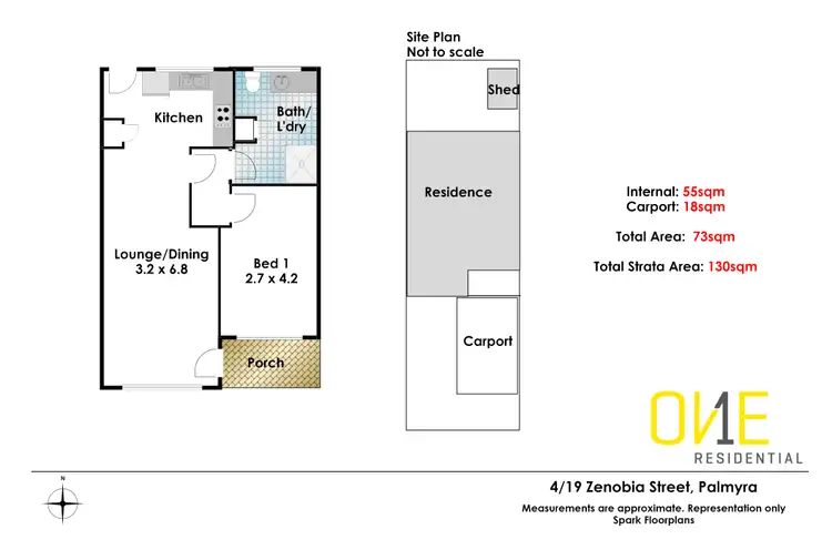 Floorplan of Homely villa listing, 4/19 Zenobia Street, Palmyra WA 6157