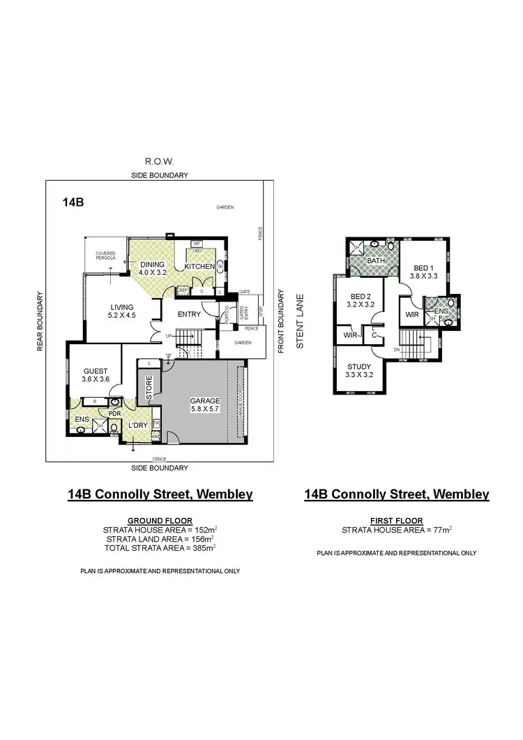Floorplan of Homely townhouse listing, 14B Connolly Street, Wembley WA 6014