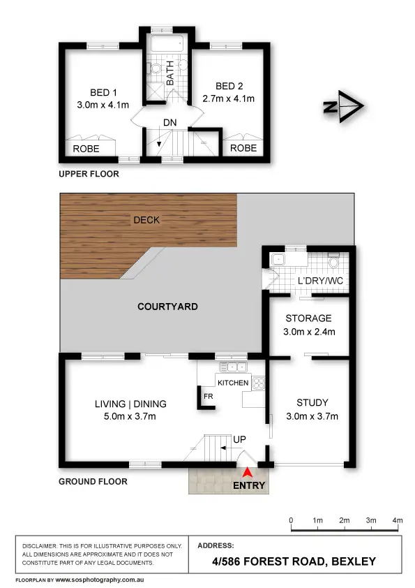 Floorplan of Homely townhouse listing, 4/586 Forest Road, Bexley NSW 2207