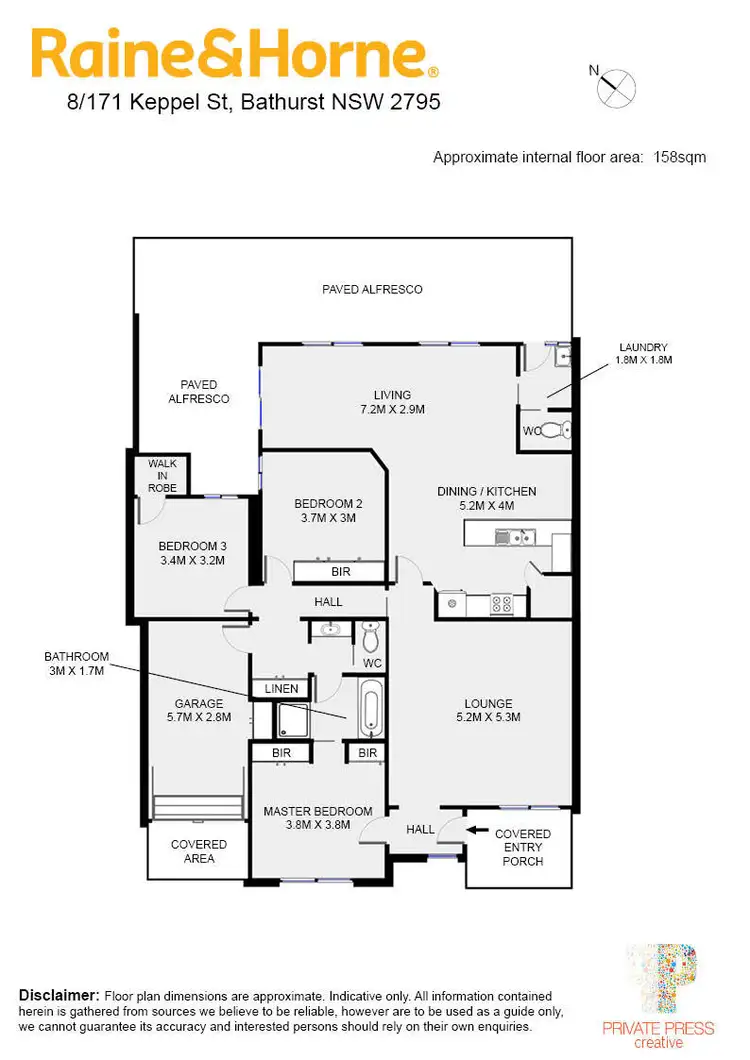 Floorplan of Homely unit listing, 8/171 Keppel Street, Bathurst NSW 2795