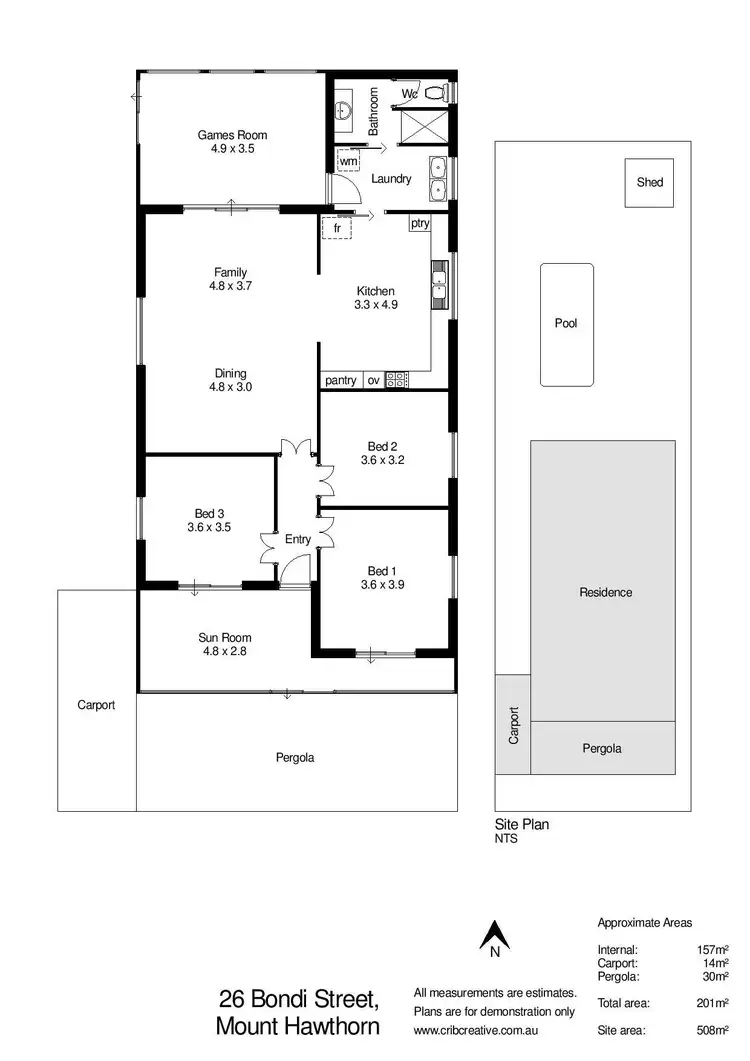 Floorplan of Homely house listing, 26 Bondi Street, Mount Hawthorn WA 6016