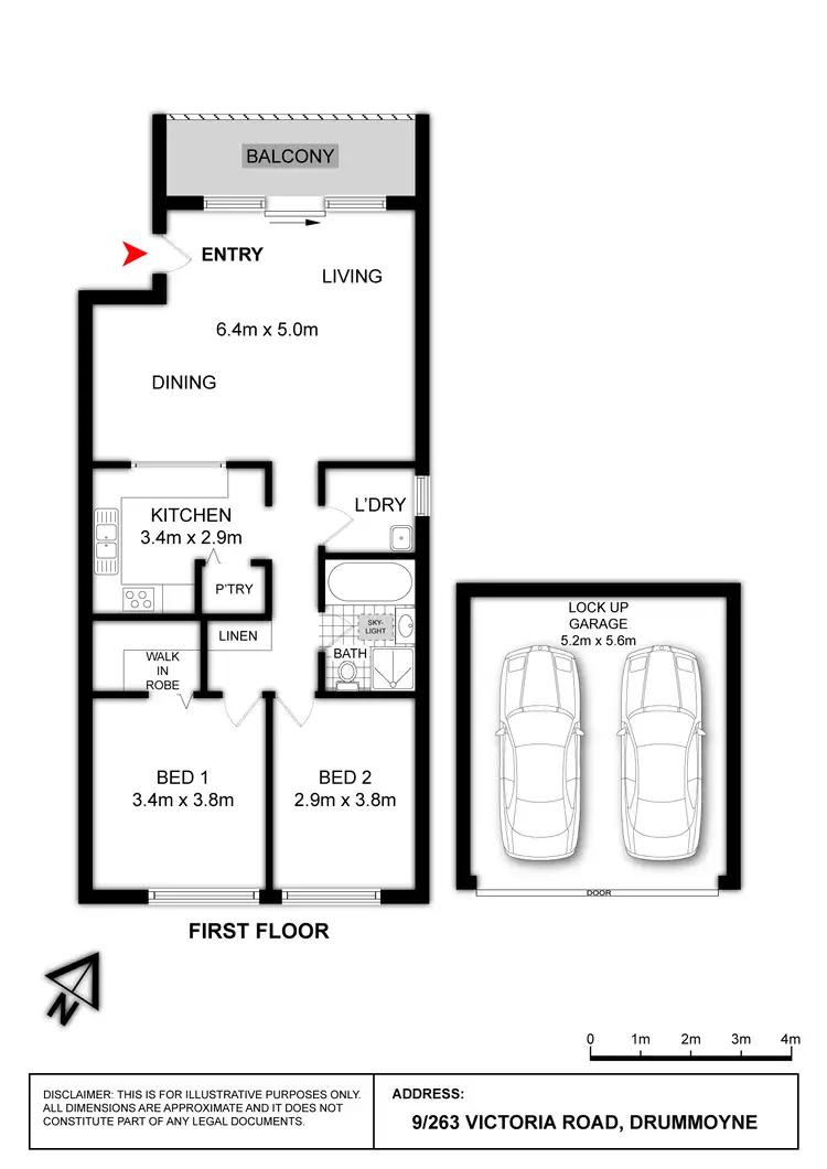 Floorplan of Homely apartment listing, 9/263 Victoria Road, Drummoyne NSW 2047