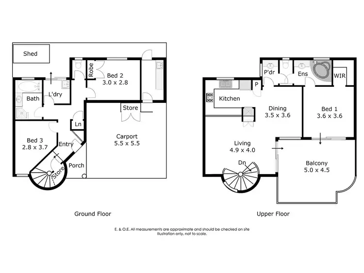 Floorplan of Homely townhouse listing, 3/7 Leonard Street, Victoria Park WA 6100