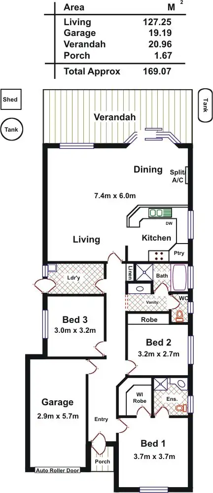 Floorplan of Homely house listing, 13 Birkett Street, Evanston SA 5116