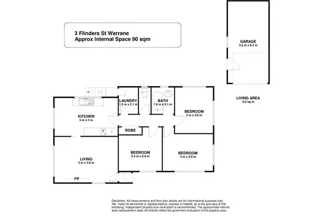 Floorplan of Homely house listing, 3 Flinders Street, Warrane TAS 7018
