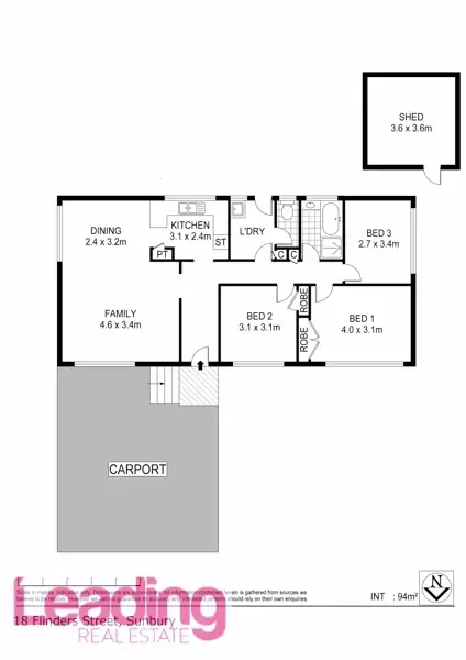 Floorplan of Homely house listing, 18 Flinders Street, Sunbury VIC 3429