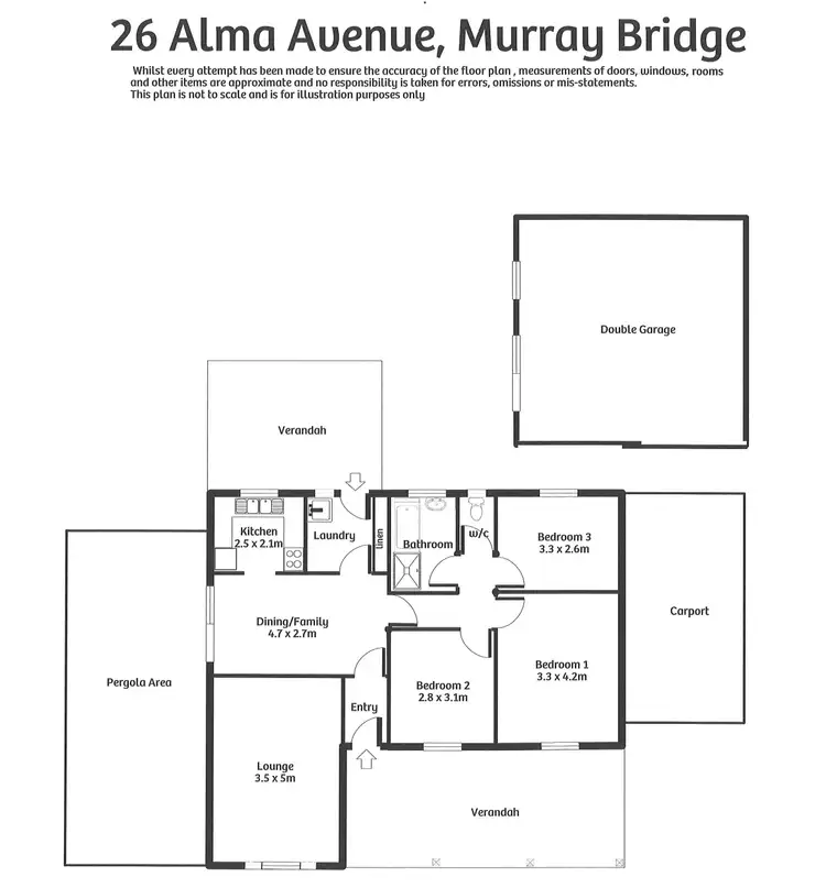 Floorplan of Homely house listing, 26 Alma Ave, Murray Bridge SA 5253