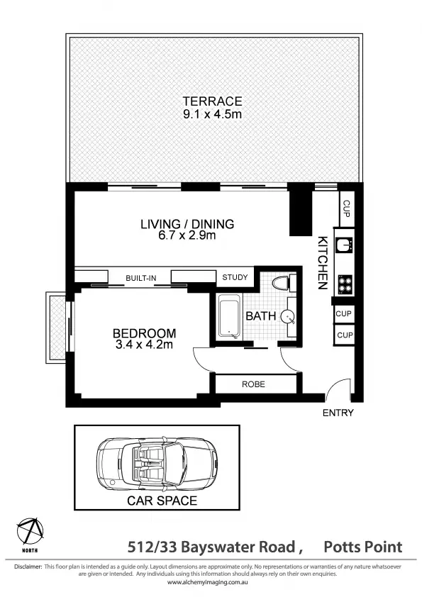 Floorplan of Homely apartment listing, 512/33 Bayswater Road, Potts Point NSW 2011