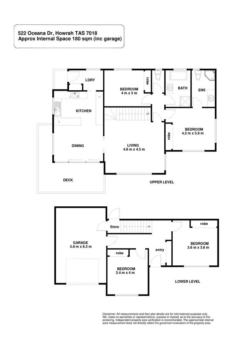Floorplan of Homely house listing, 522 Oceana Drive, Howrah TAS 7018