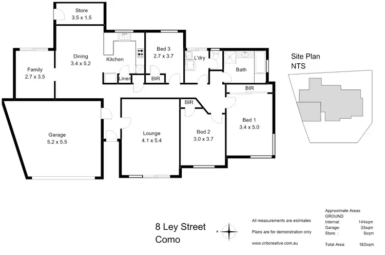 Floorplan of Homely house listing, 8 Ley Street, Como WA 6152