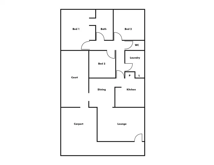 Floorplan of Homely semi-detached listing, 303A Rockingham Road, Spearwood WA 6163