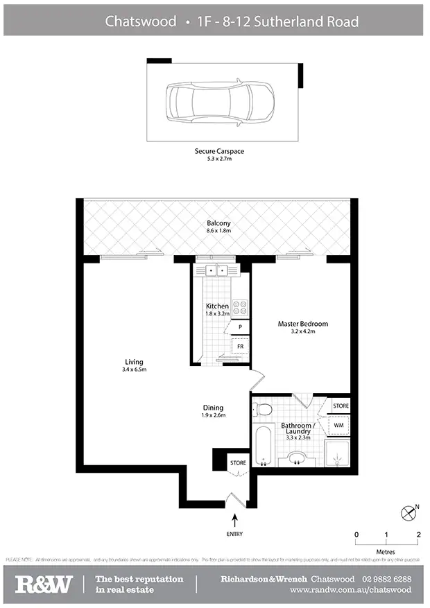 Floorplan of Homely unit listing, 1F/8-12 Sutherland Road, Chatswood NSW 2067