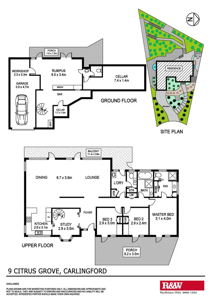 Floorplan of Homely house listing, 9 Citrus Grove, Carlingford NSW 2118