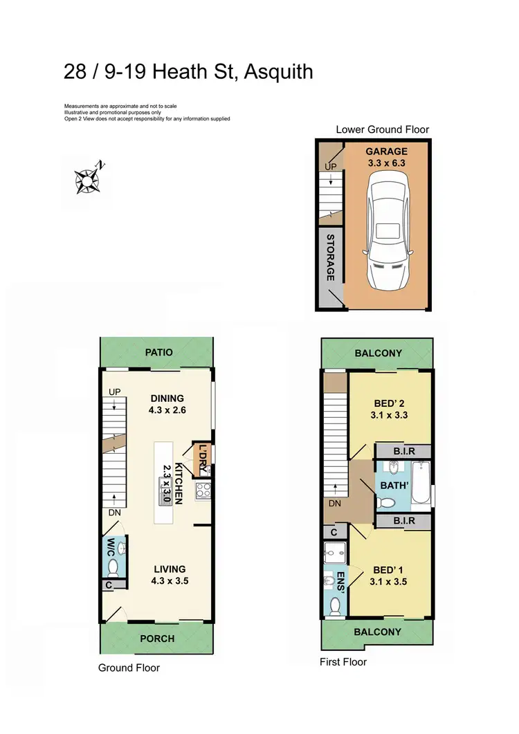 Floorplan of Homely townhouse listing, 28/9-19 Heath Street, Asquith NSW 2077