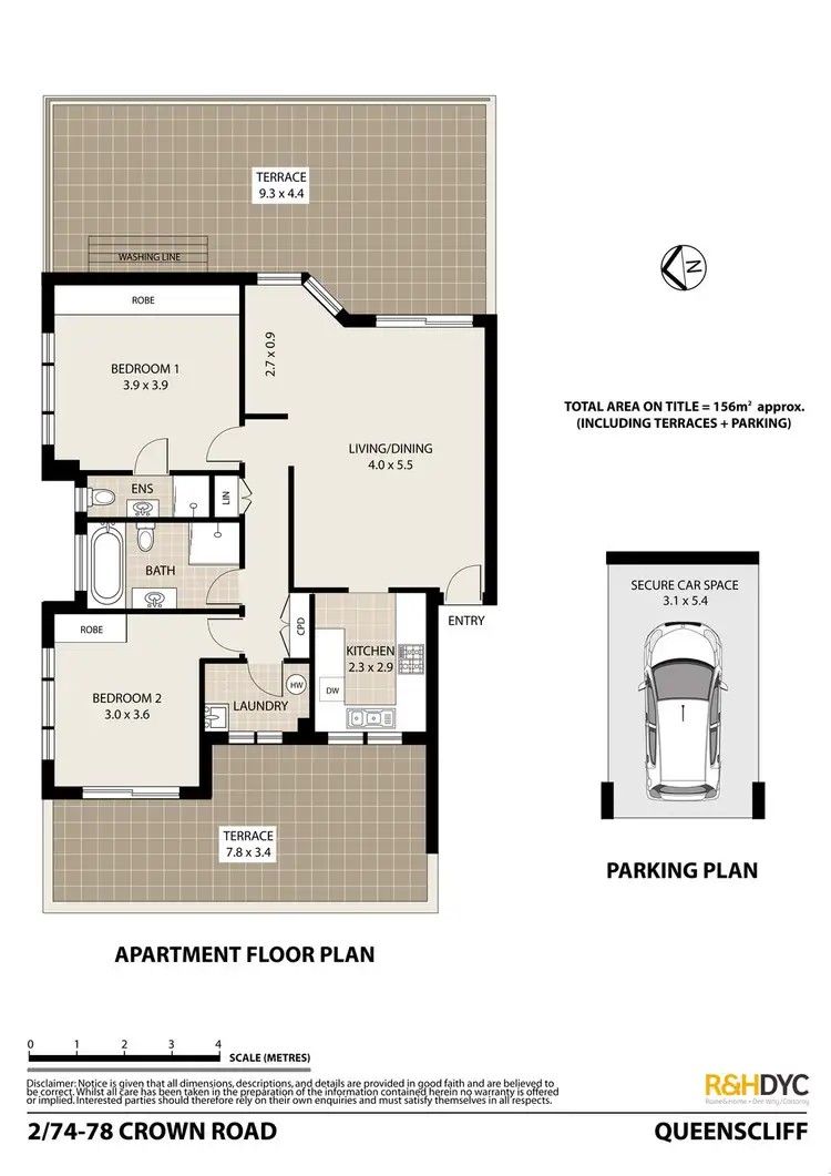 Floorplan of Homely unit listing, 2/74-78 Crown Road, Queenscliff NSW 2096