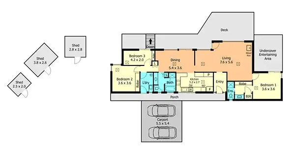 Floorplan of Homely house listing, 6 Malvern Court, Aberfoyle Park SA 5159
