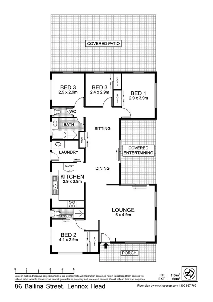 Floorplan of Homely house listing, 86 Ballina Street, Lennox Head NSW 2478