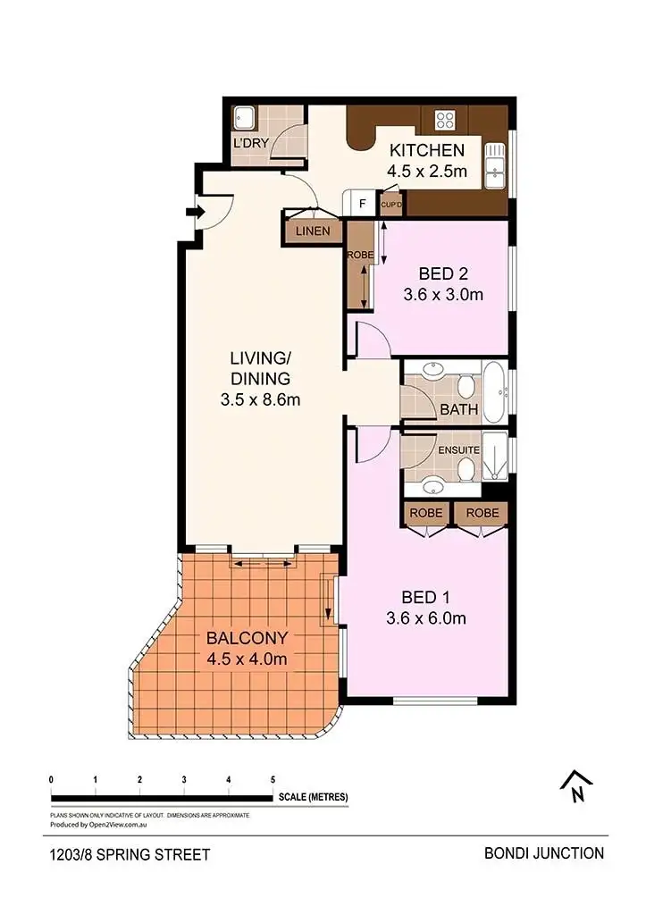Floorplan of Homely apartment listing, 1203/8 Spring Street, Bondi Junction NSW 2022