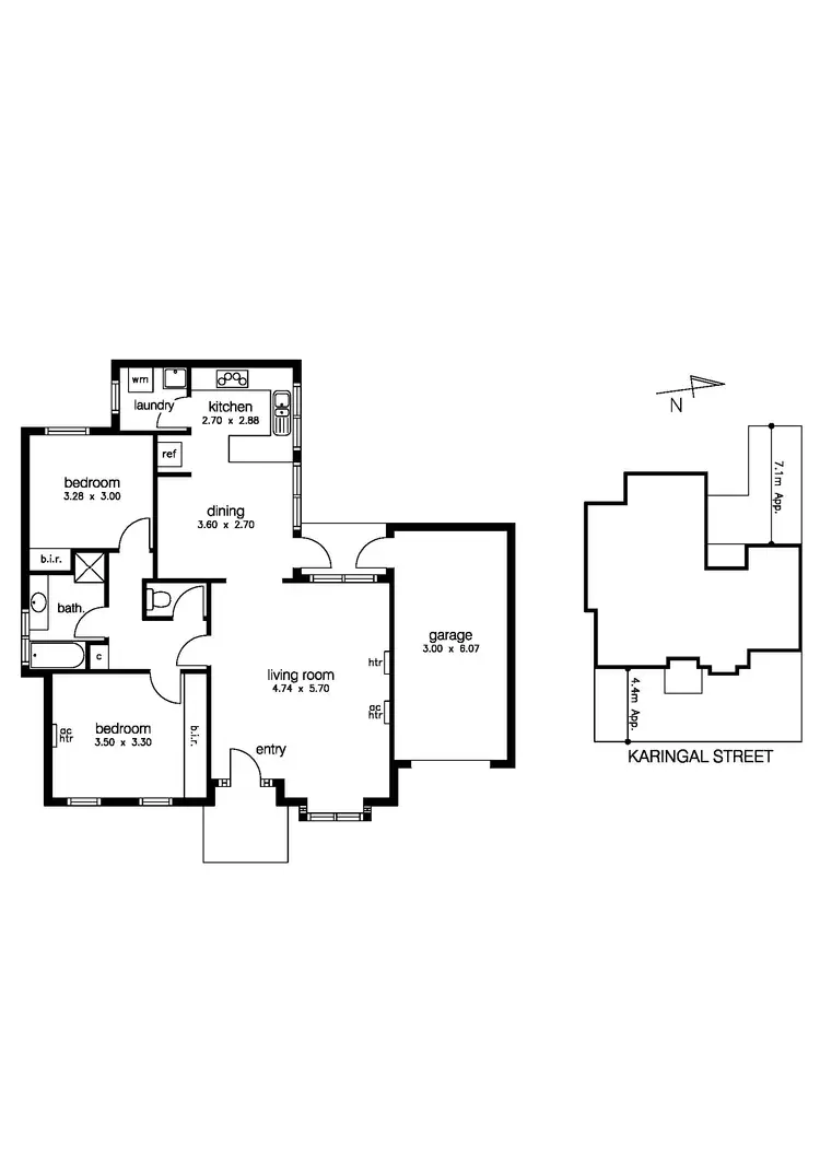 Floorplan of Homely unit listing, 1/7 Karingal St, Altona VIC 3018
