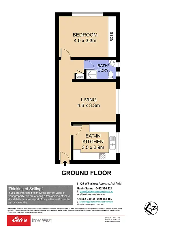 Floorplan of Homely unit listing, 11/23 A'Beckett Avenue, Ashfield NSW 2131