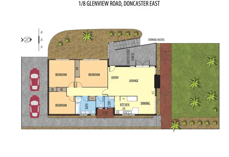 Floorplan of Homely unit listing, 1/8 Glenview Road, Doncaster East VIC 3109