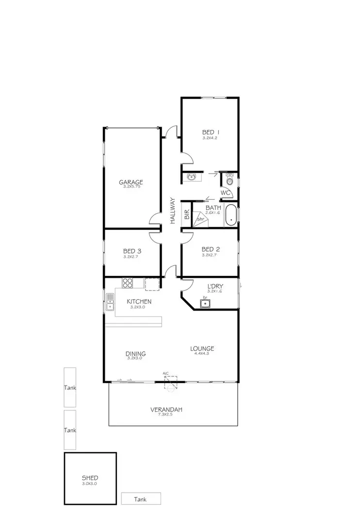 Floorplan of Homely house listing, 19 Blackman Place, Port Lincoln SA 5606