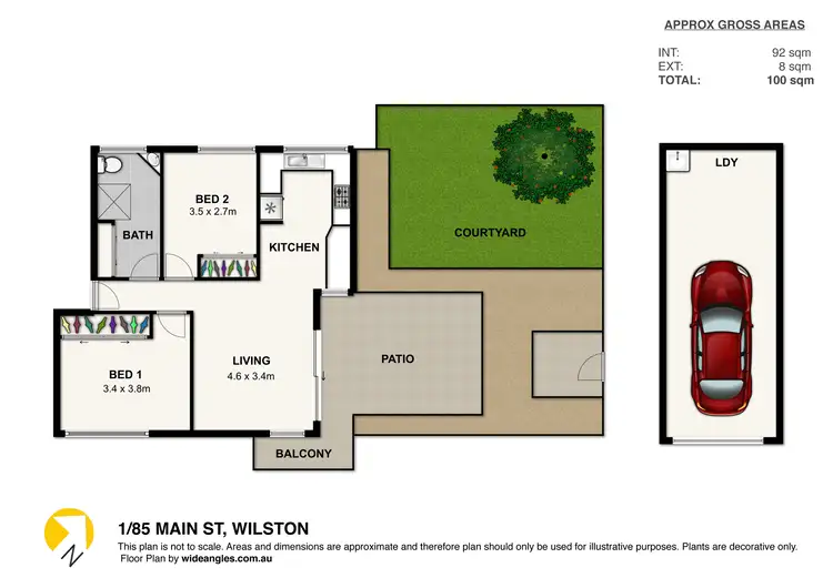 Floorplan of Homely unit listing, 1/85 Main Avenue, Wilston QLD 4051