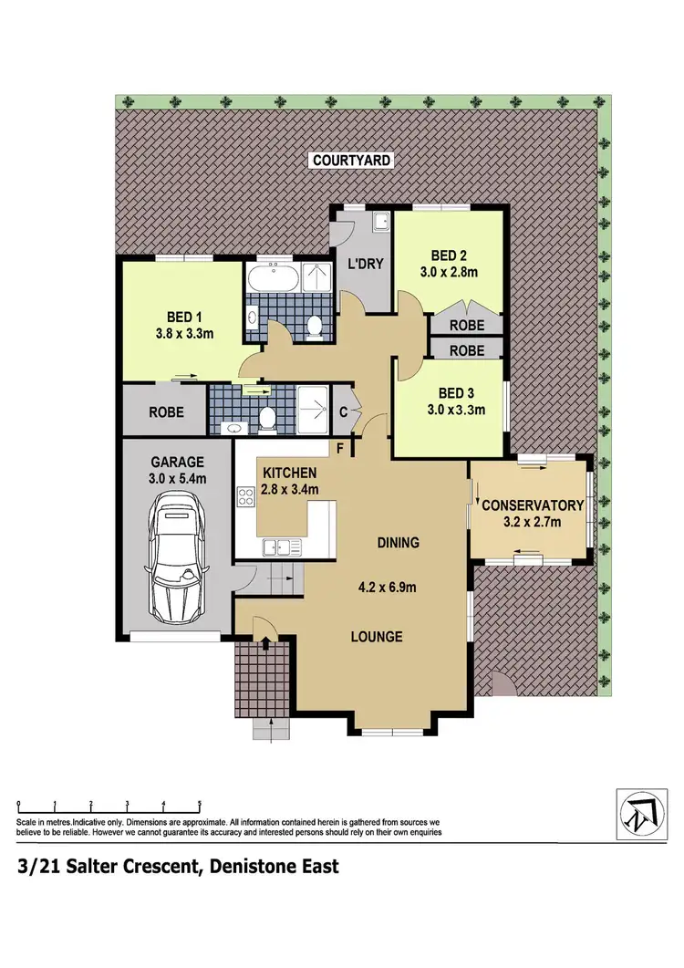 Floorplan of Homely villa listing, 3/21 Salter Crescent, Denistone East NSW 2112