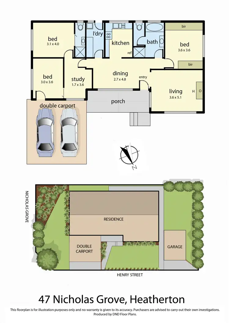 Floorplan of Homely house listing, 47 Nicholas Grove, Heatherton VIC 3202