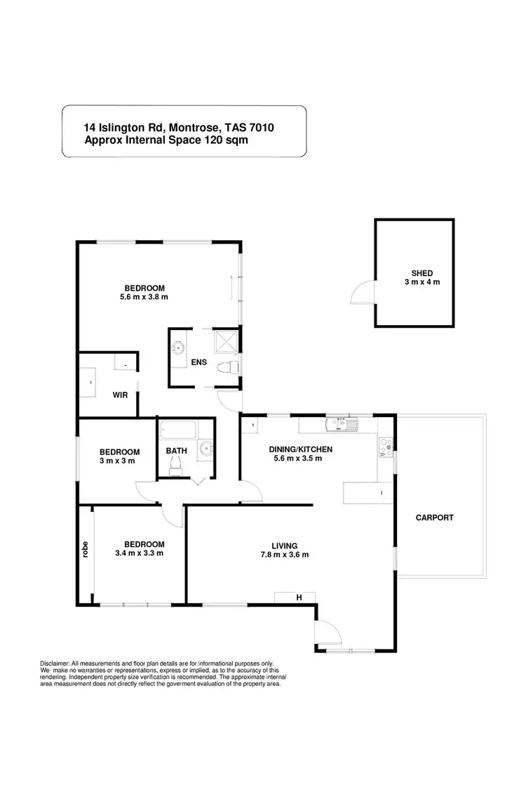 Floorplan of Homely house listing, 14 Islington Road, Montrose TAS 7010