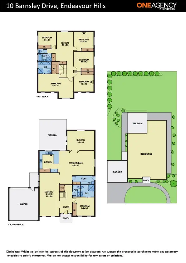Floorplan of Homely house listing, 10 Barnsley Drive, Endeavour Hills VIC 3802