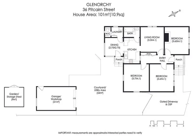 Floorplan of Homely house listing, 36 Pitcairn Street, Glenorchy TAS 7010
