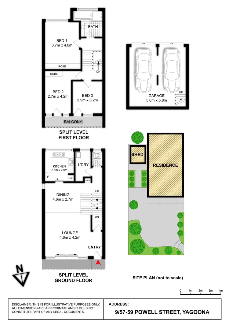Floorplan of Homely townhouse listing, 9/57-59 POWELL STREET, Yagoona NSW 2199