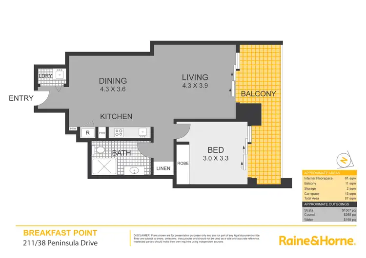 Floorplan of Homely apartment listing, 211/38 Peninsula Drive, Breakfast Point NSW 2137