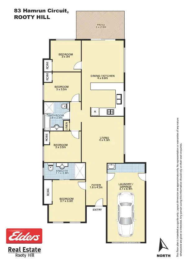 Floorplan of Homely house listing, 83 Hamrun Circuit, Rooty Hill NSW 2766