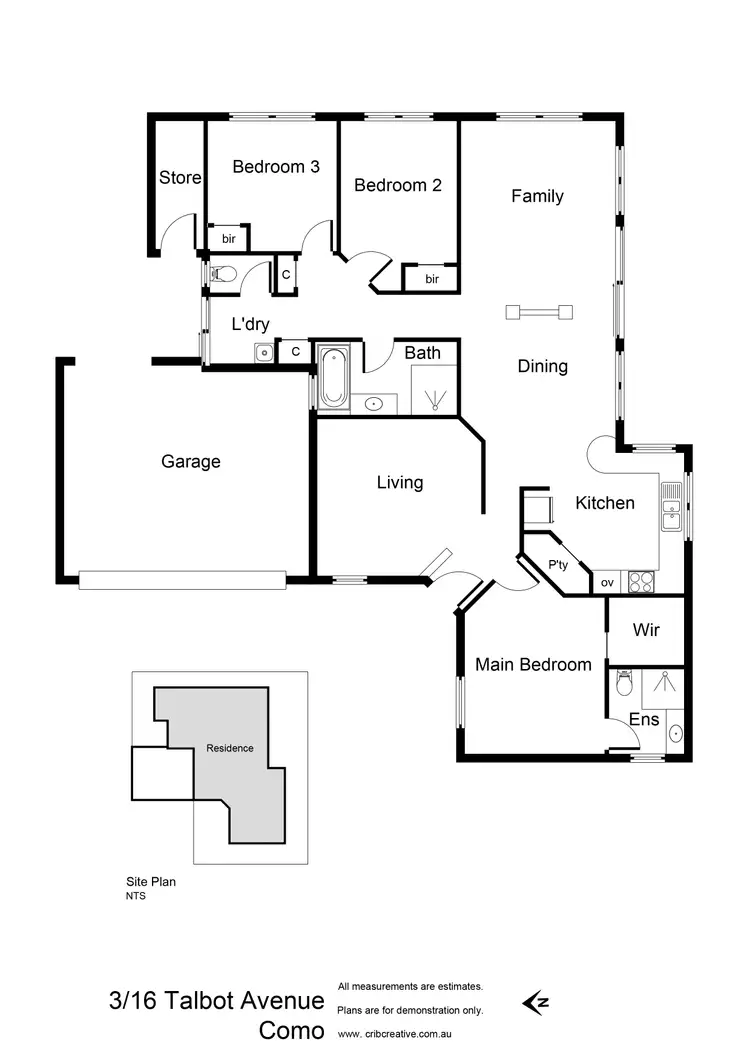 Floorplan of Homely villa listing, 3/16 Talbot Avenue, Como WA 6152