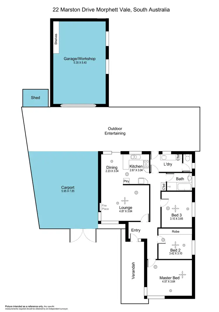 Floorplan of Homely house listing, 22 Marston Drive, Morphett Vale SA 5162