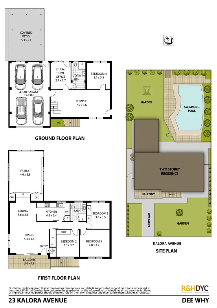Floorplan of Homely house listing, 23 Kalora Avenue, Dee Why NSW 2099