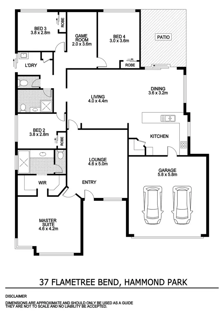 Floorplan of Homely house listing, 37 Flametree Bend, Hammond Park WA 6164
