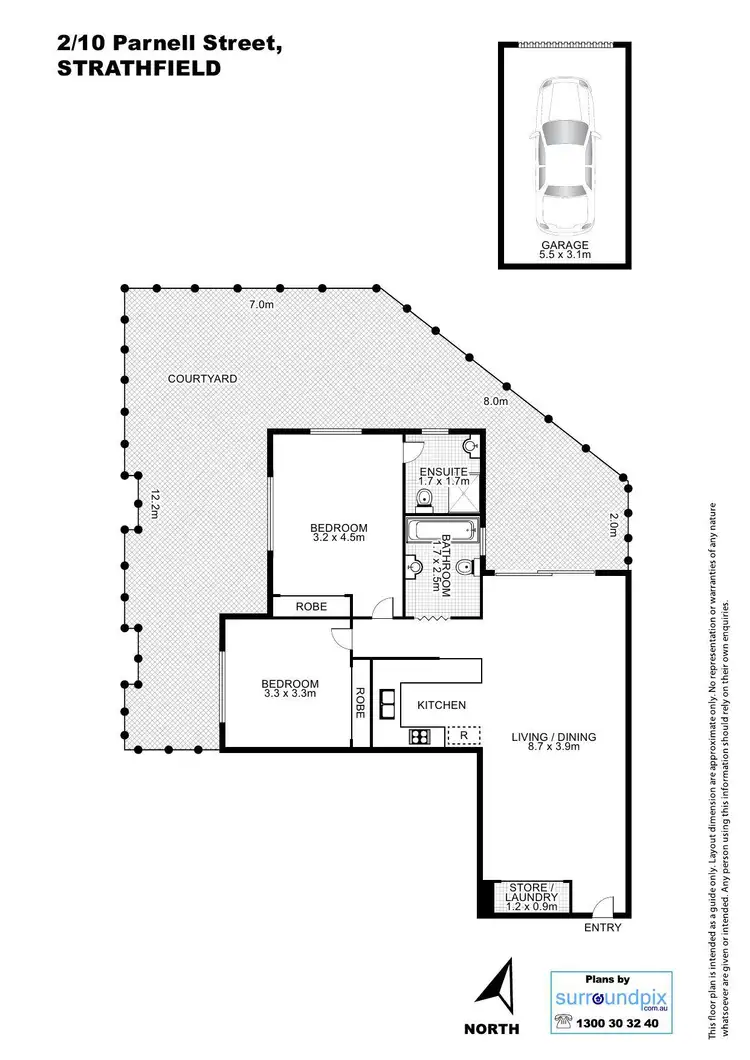 Floorplan of Homely apartment listing, 2/10 PARNELL STREET, Strathfield NSW 2135