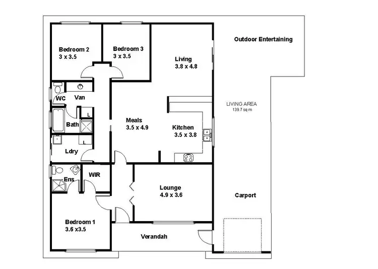 Floorplan of Homely house listing, 4 Walter Court, Paringa SA 5340