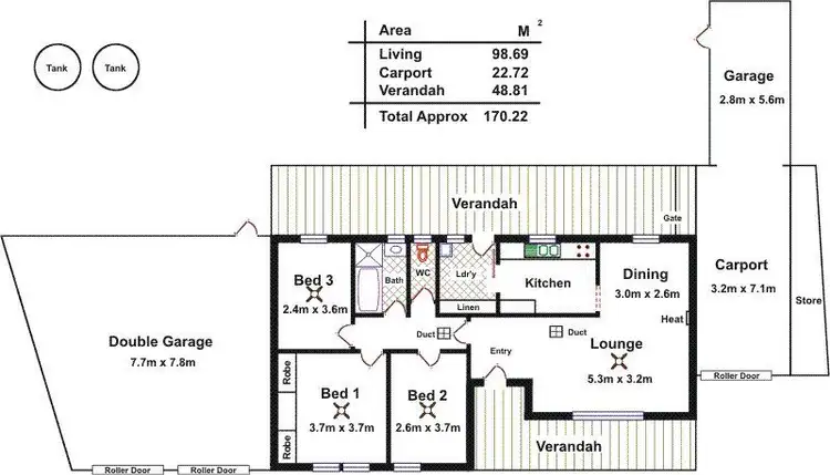 Floorplan of Homely house listing, 1A Bacton Street, Evanston SA 5116