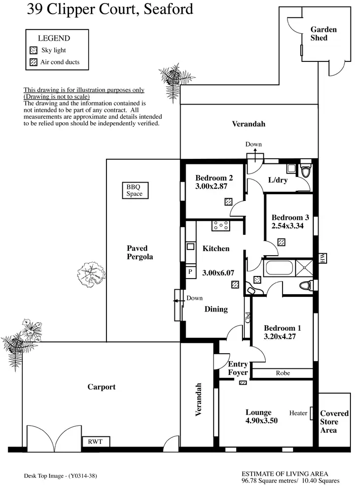 Floorplan of Homely house listing, 39 Clipper Court, Seaford SA 5169