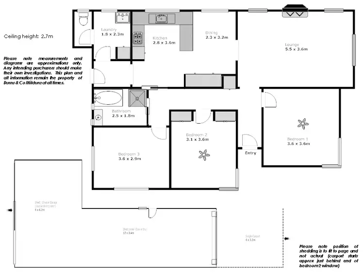 Floorplan of Homely house listing, 125 Jacaranda Street, Red Cliffs VIC 3496