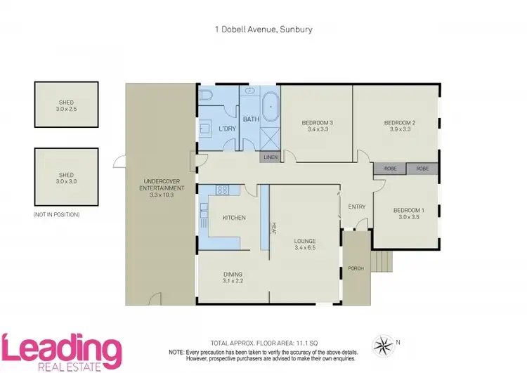 Floorplan of Homely house listing, 1 Dobell Avenue, Sunbury VIC 3429