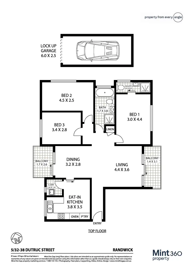 Floorplan of Homely apartment listing, 5/32-38 Dutruc Street, Randwick NSW 2031