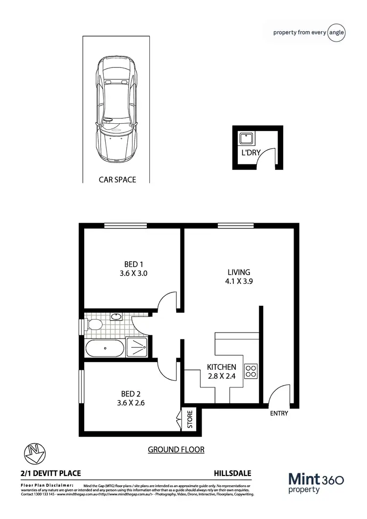 Floorplan of Homely apartment listing, 2/1 Devitt Place, Hillsdale NSW 2036
