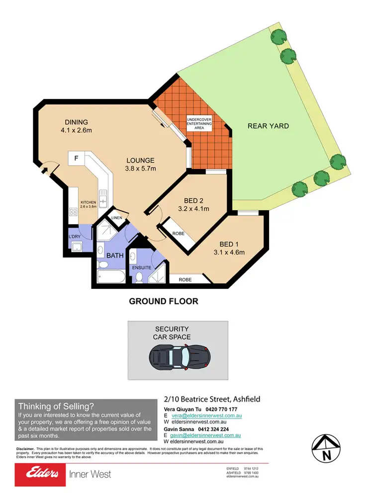 Floorplan of Homely unit listing, 2/10 Beatrice Street, Ashfield NSW 2131